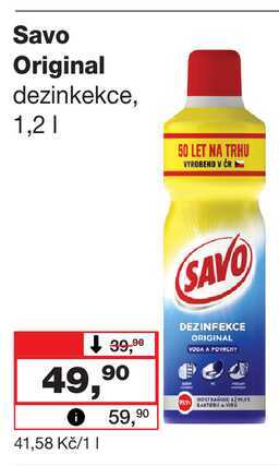 Savo Original dezinkekce, 1,2l
