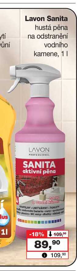 Lavon Sanita hustá pěna na odstranění vodního kamene, 1l