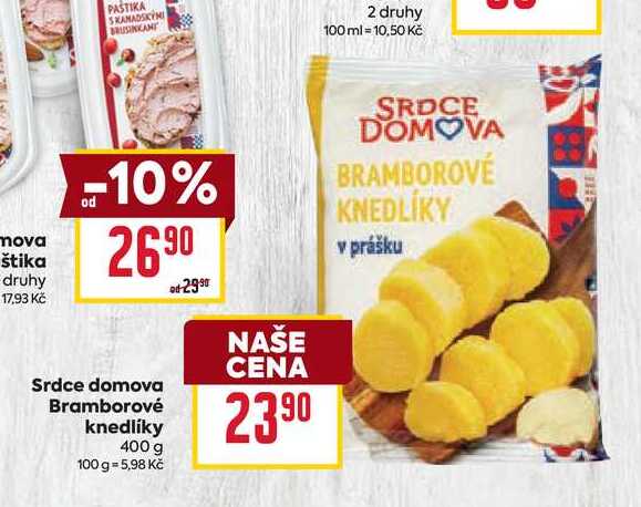 Srdce domova Bramborové knedlíky 400 g