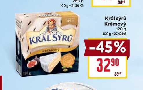 Král sýrů Krémový 120 g