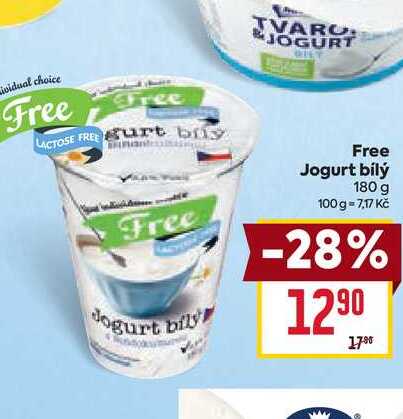 Free Jogurt bílý 180 g