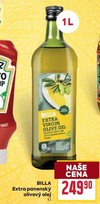 BILLA Extra panenský olivový olej 1l 