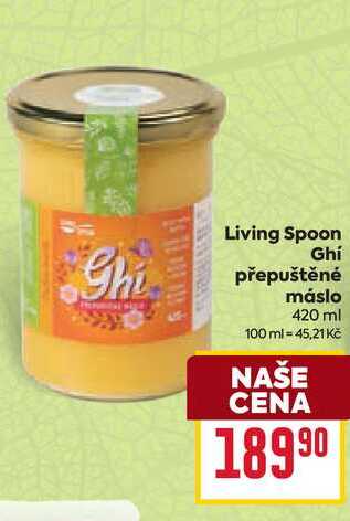 Living Spoon Ghí přepuštěně máslo 420 ml 