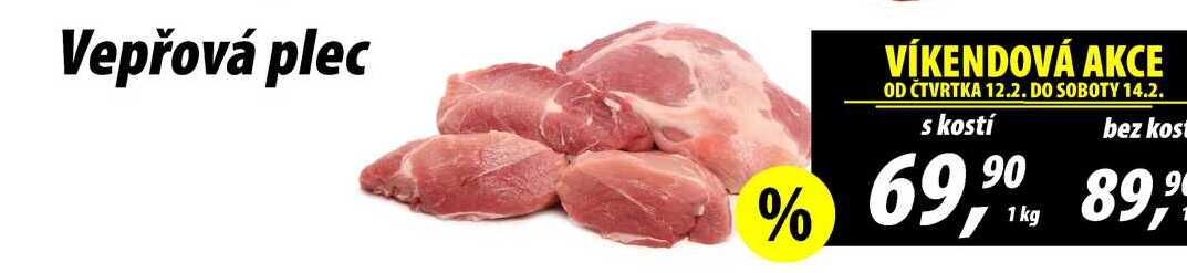 Vepřová plec s kostí, 1 kg