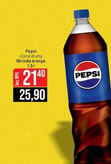 Pepsi různé druhy Mirinda orange 1,5l