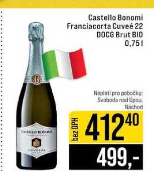 Castello Bonomi Franciacorta Cuveé 22 DOCG Brut BIO 0.75l