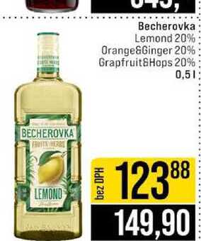 Becherovka Lemond 20% Orange&Ginger 20% Grapfruit&Hops 20% 0,5l