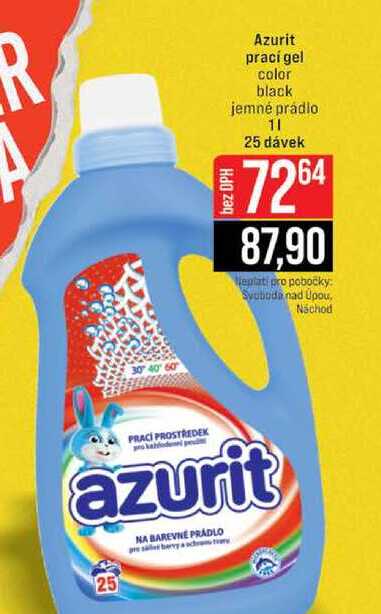Azurit prací gel color black jemné prádlo 1l 25 dávek 