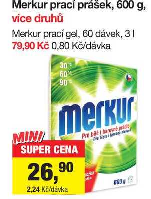Merkur prací prášek, 600 g