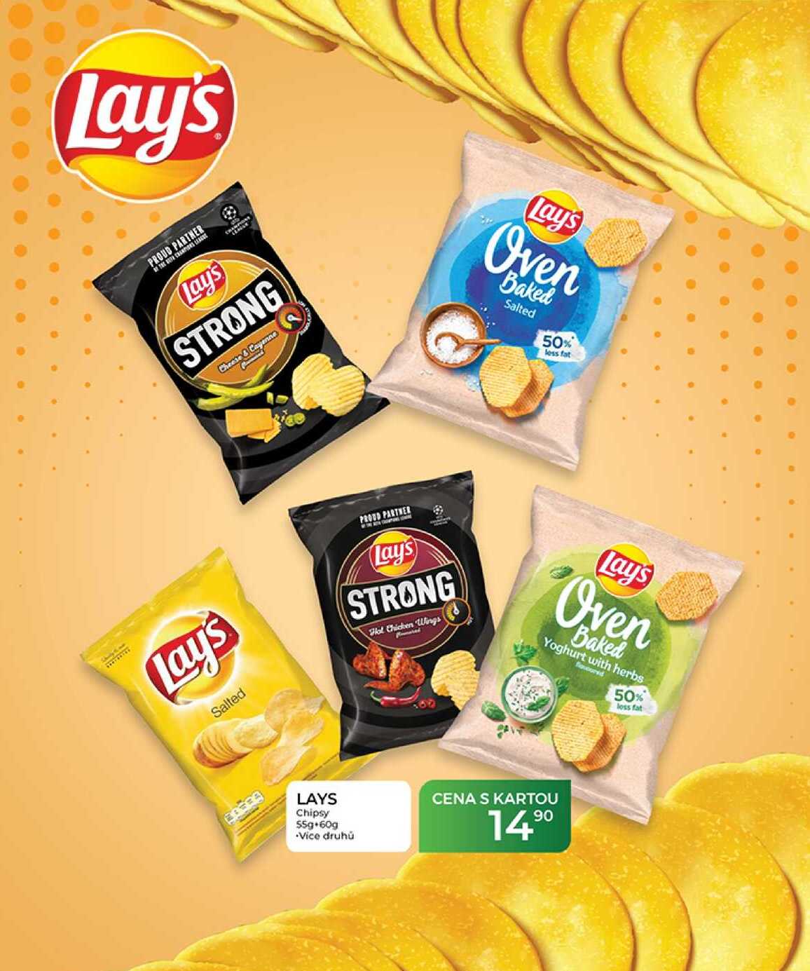 LAYS Chipsy 55g 60g 