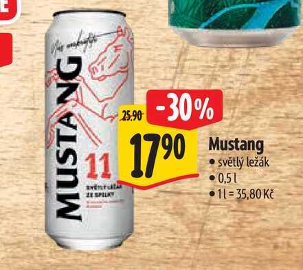   Mustang světlý ležák 0,5 l