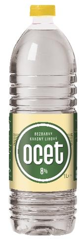 Bezbarvý kvasný lihový ocet 8%, 1 l