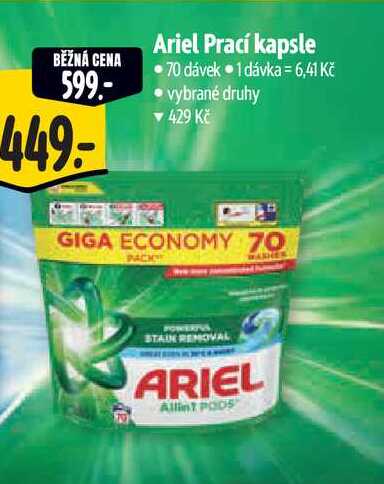 Ariel Prací kapsle  70 ks