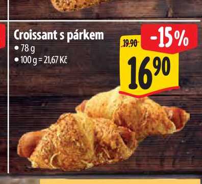 Croissant s párkem 78 g  