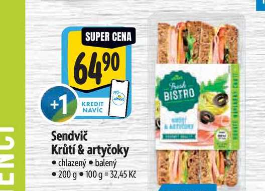  Sendvič  Krůtí & artyčoky 200 g