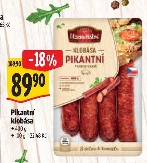  Pikantní klobása  400 g 