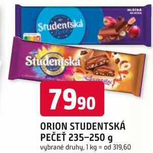 ORION STUDENTSKÁ PEČEŤ 235-250 g 