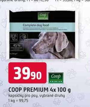 COOP PREMIUM 4x 100 g kapsičky pro psy