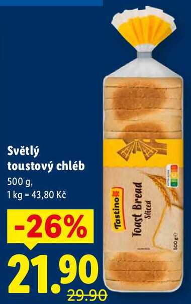 Světlý toustový chléb, 500 g