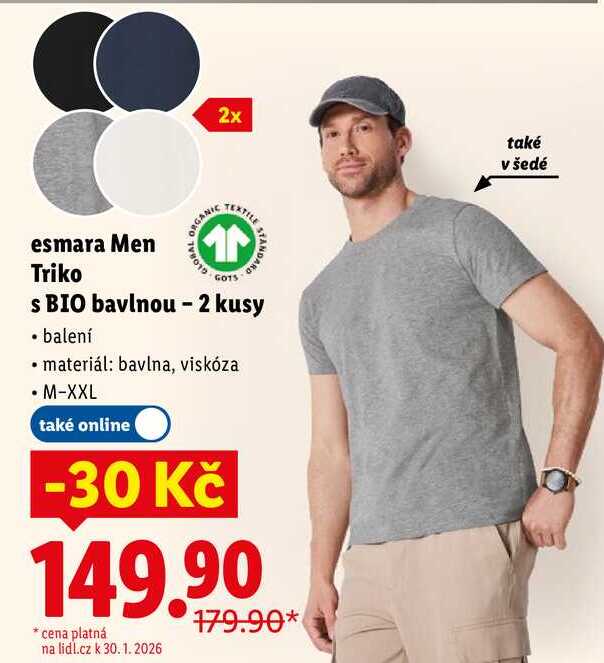 esmara Men Triko s BIO bavlnou - 2 kusy 