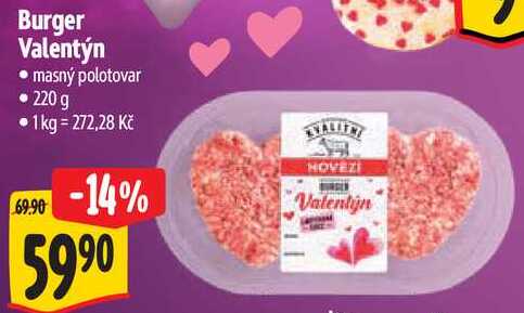 Burger Valentýn, 220 g