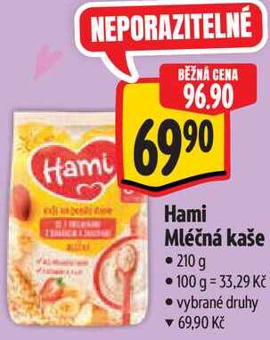 Hami Mléčná kaše, 210 g 