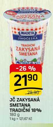 JČ ZAKYSANÁ SMETANA TRADIČNÍ 18% 180 g 