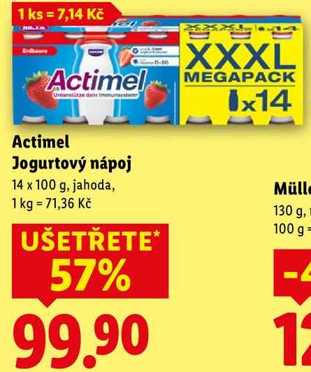 Actimel Jogurtový nápoj, 14x 100 g