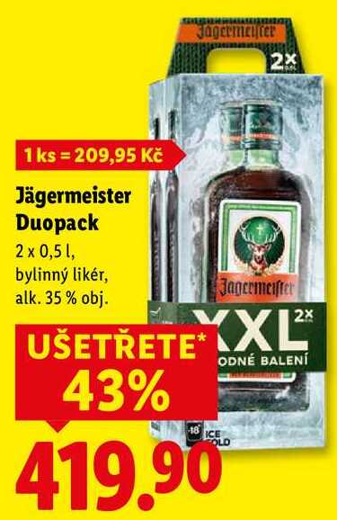 Jägermeister Duopack, 2x 0,5 l