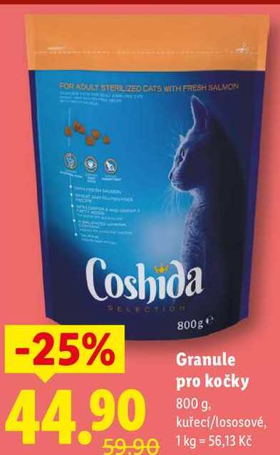 Granule pro kočky, 800 g