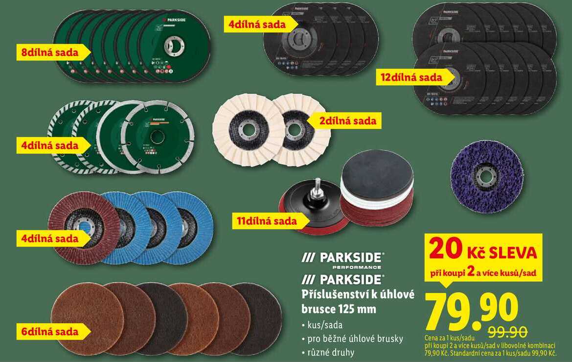 Příslušenství k úhlové brusce 125 mm 