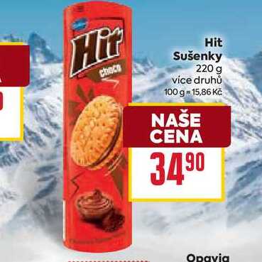 Hit Sušenky 220 g  v akci