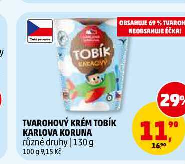 TVAROHOVÝ KRÉM TOBÍK KARLOVA KORUNA, 130 g 