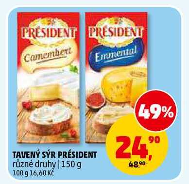 TAVENÝ SÝR PRÉSIDENT, 150 g