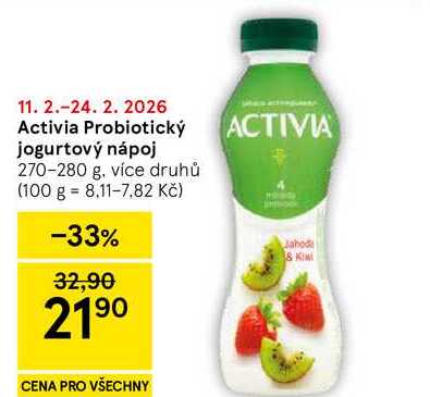 Activia Probiotický jogurtový nápoj, 270-280 g, více druhů 
