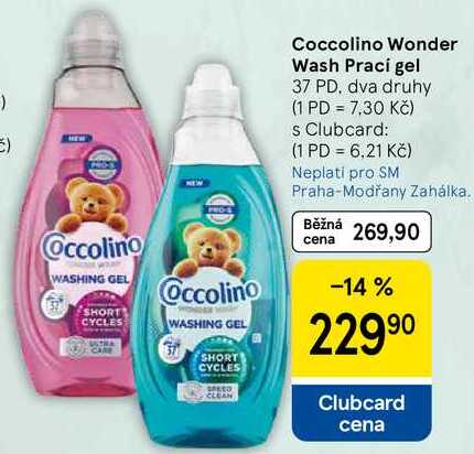 Coccolino Wonder Wash Prací gel, 37 PD, dva druhy 