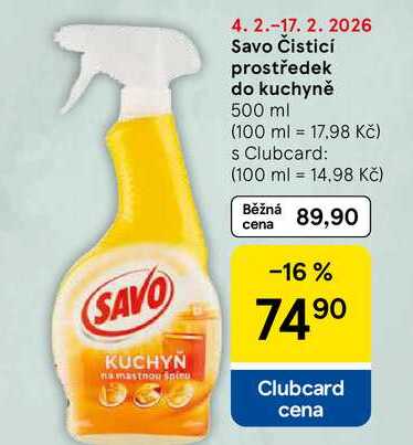 Savo Čisticí prostředek do kuchyně, 500 ml