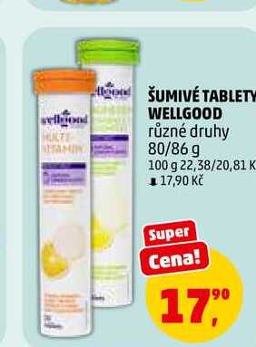 ŠUMIVÉ TABLETY WELLGOOD, 80 g