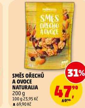 SMĚS OŘECHŮ A OVOCE NATURALIA, 200 g 