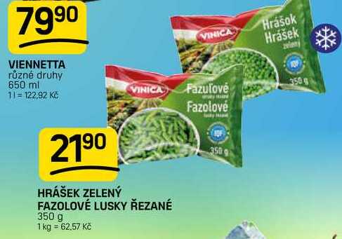 HRÁŠEK ZELENÝ FAZOLOVÉ LUSKY ŘEZANÉ 350 g 
