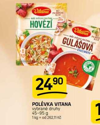 POLÉVKA VITANA vybrané druhy 45-95 g 