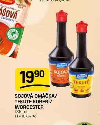 SOJOVÁ OMÁČKA/ TEKUTÉ KOŘENÍ/ WORCESTER 185 ml 