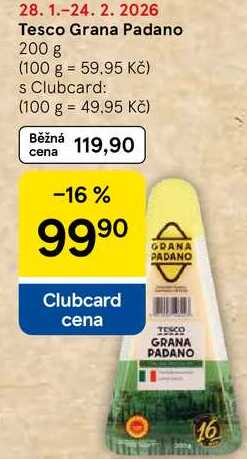 Tesco Grana Padano, 200 g 