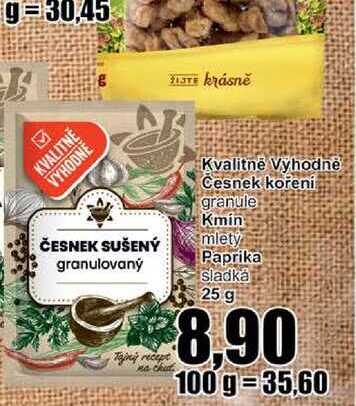 Kvalitně Vyhodně Česnek kořeni 25g