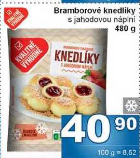 Bramborové knedlíky s jahodovou náplní KNEDLÍKY 480 g