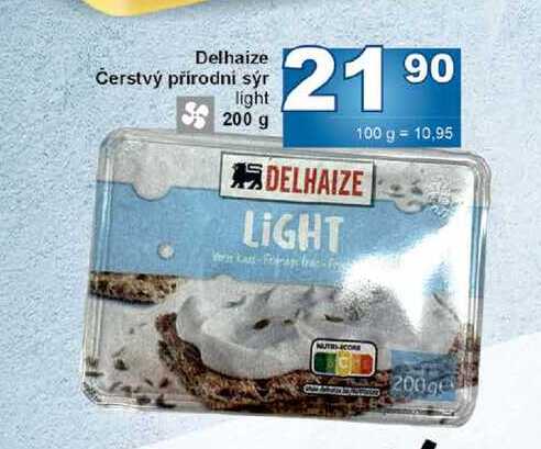 Delhaize Čerstvý přírodní sýr light 200 g
