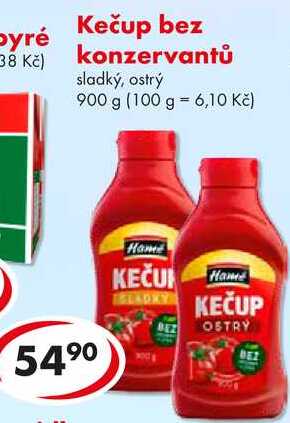 Kečup bez konzervantů, 900 g