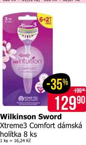 Wilkinson Sword Xtreme3 Comfort dámská holítka 8 ks