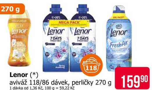 Lenor Unstoppables Vonné Perličky 270g, vybrané druhy