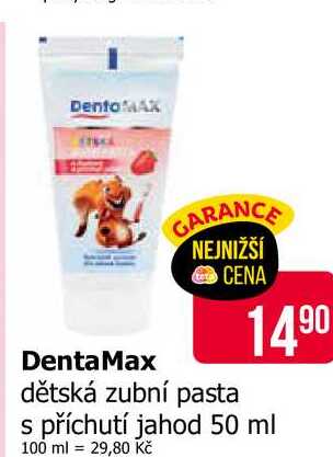 DentaMax dětská zubní pasta s příchutí jahod 50 ml